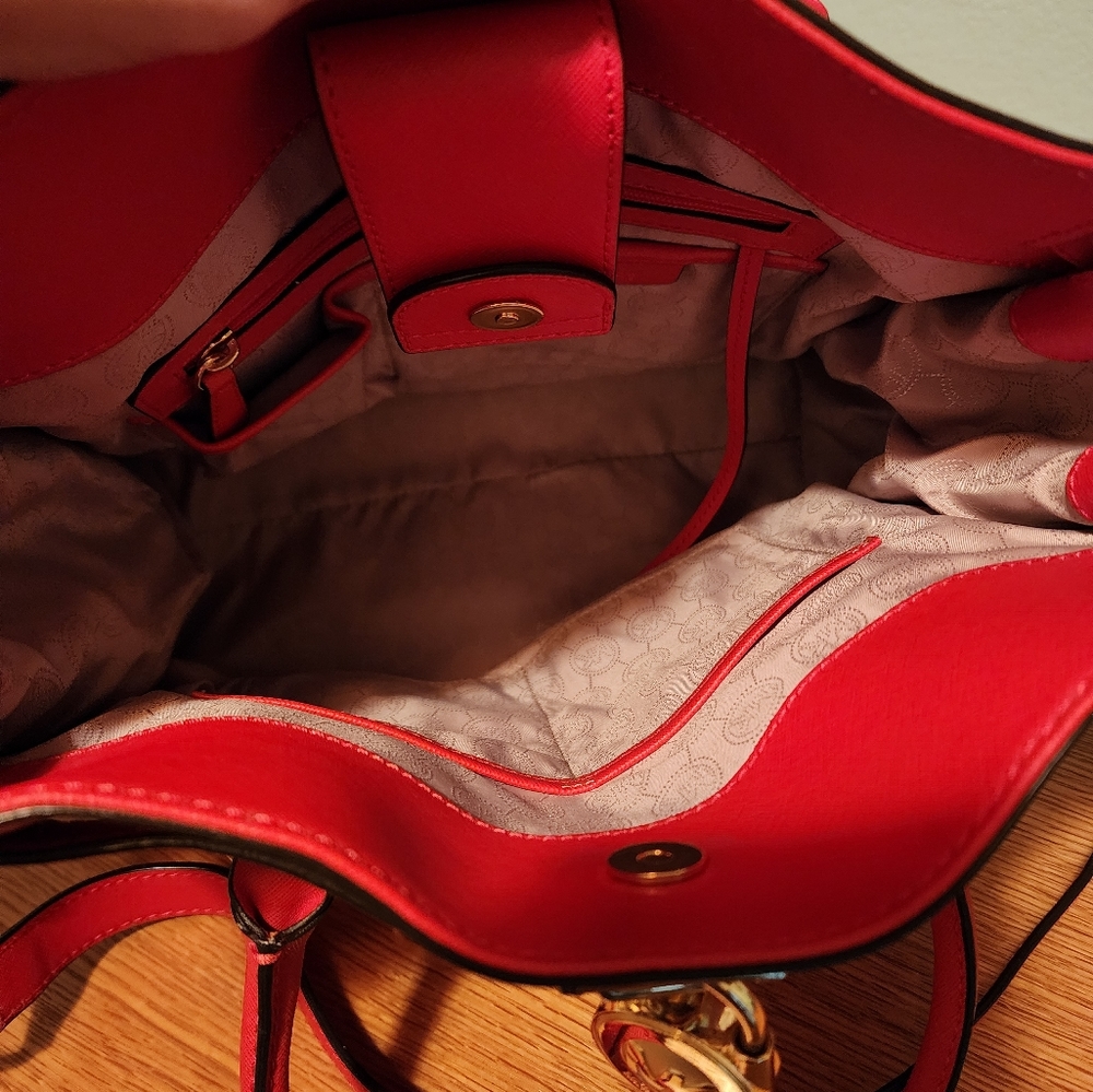 Michael Kors Hamilton Large Satchel Tote Saffiano Shoulder Bag - Picture 10 of 16